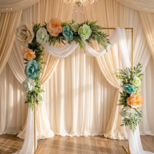 arche-mariage-fleurs-geantes-eternelles-peche-turquoise-1