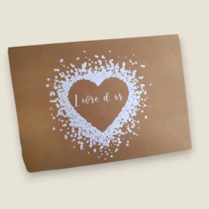 Livre d’or mariage original et créatif personnalisé pour recueillir les messages des invités lors d’une cérémonie élégante