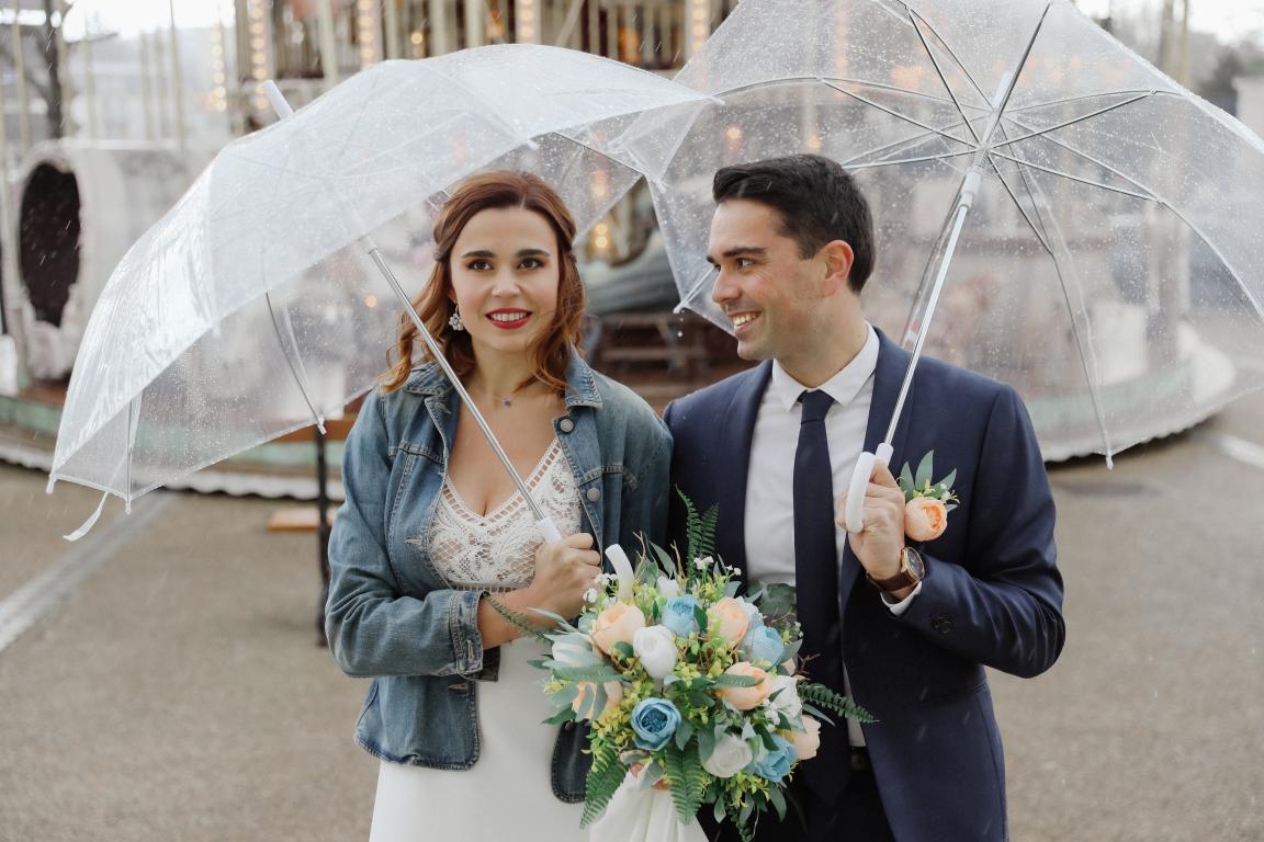 Mariage pluvieux mariage heureux article de blog par Idealisa