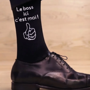 chaussettes homme personnalisees le boss cest moi cadeau drole original