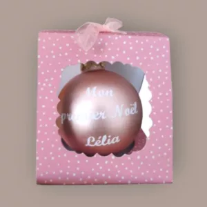 boule de noel personnalisee 1er noel brillant
