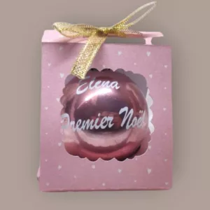 boule de noel personnalisee 1er noel elegant