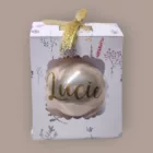 boule de noel personnalisee noel merveilleux rose et doree