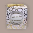 boule de noel personnalisee un noel magique blanche et doree