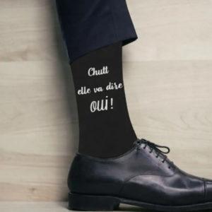 chaussettes mariage homme humour avec inscription elle va dire oui cadeau original marier
