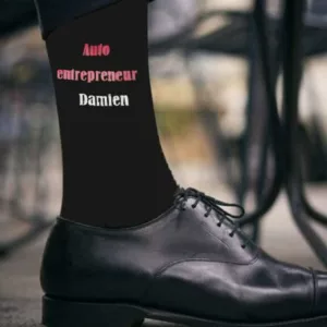chaussettes personnalisées auto entrepreneur chaussettes noires personnalisees ideales comme cadeau pour homme