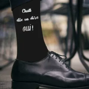 chaussettes de mariage personnalisées pour homme ideale comme cadeau elle va dire oui