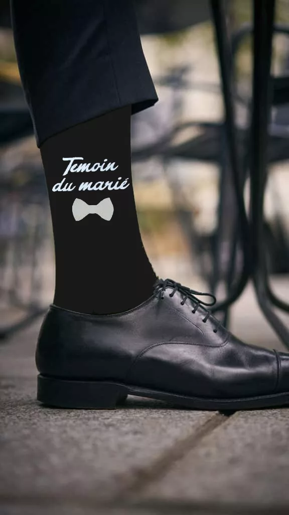 chaussettes de mariage personnalisées pour homme ideale comme cadeau