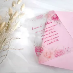 faire part de mariage transparent chemin vers l eternite en plexiglass personnalise pour tout theme de mariage