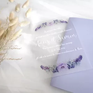 faire part de mariage transparent commencement d'une union en plexiglass personnalise pour tout theme de mariage