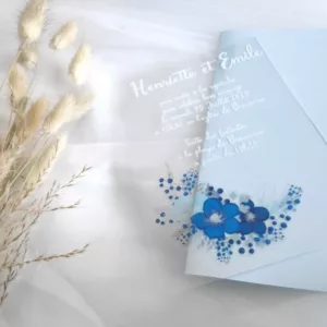 faire part de mariage transparent cristal de l amour en plexiglass personnalise pour tout theme de mariage
