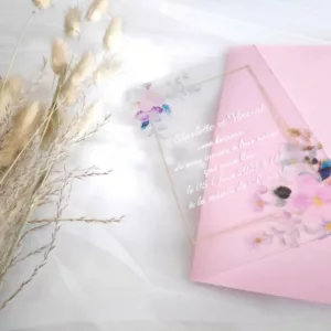faire part de mariage transparent une union sous verre en plexiglass personnalise pour tout theme de mariage