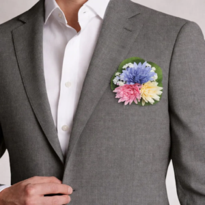 boutonniere origami mariage homme fleur papier