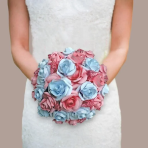 Bouquet de mariée éternel composé de roses en papier faites main par IdeaLisa