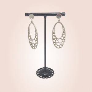 boucles d oreilles ovales en acier inoxydable pendantes argentees en formes ovales parfaites pour un cadeau
