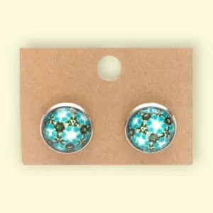 boucles d'oreilles cabochon ilots bijoux fantaisie en acier inoxydable idéal comme cadeau