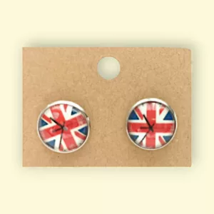 boucles d'oreilles cabochon londres bijoux fantaisie en acier inoxydable idéal comme cadeau