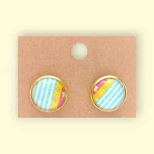 boucles d'oreilles cabochon plage bijoux fantaisie en acier inoxydable idéal comme cadeau