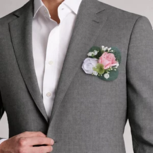 Boutonnière mariage homme en fleurs séchées et fleurs éternelles style bohème chic naturel
