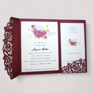 faire part de mariage lumiere d amour faire part de mariage tendance avec une pochette de roses ciselees
