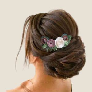 peigne mariage terracotta boheme fleurs papier