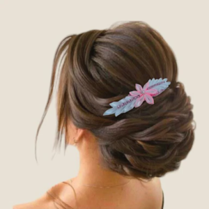accessoire de cheveux mariee jardin d elegance accessoire de cheveux de mariée en fleurs en satin rose et blanc avec des strass a personnaliser selon le theme et la coiffure de mariage