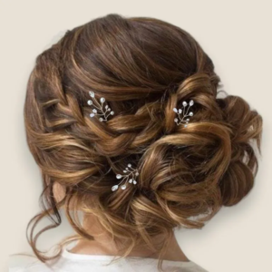 trrio d'epingles a chignon de mariage ornees de perles nacrees et de strass pour coiffure de mariee