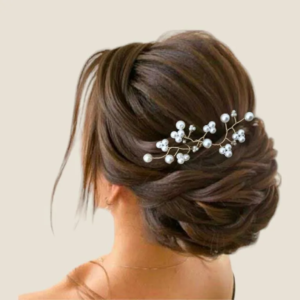 peigne de mariage orne de perles et cristaux pour coiffure de mariee