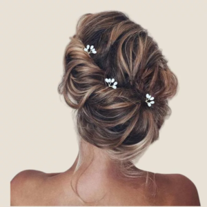 trio de pics à chignon cristal scintillant pour toute coiffure de mariage