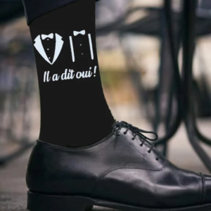 chaussettes de mariage personnalisées pour homme ideales comme cadeau personnalisé