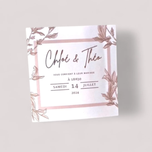 faire part de mariage lettres d or avec dorure a chaud