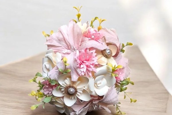 image page blog bouquet en papier rond