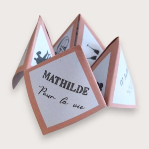 faire part de mariage original en cocotte en papier pliee origami pliage de bonheur