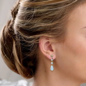 boucles d oreilles perle de lumiere idéales pour la mariée ou les invitées de mariage