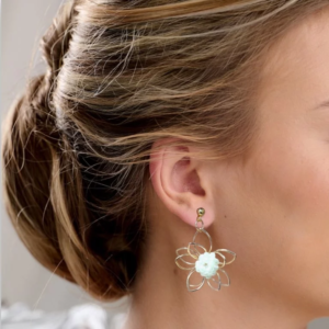 boucles d oreilles poesie de perles idéales pour la mariée ou les invitées de mariage