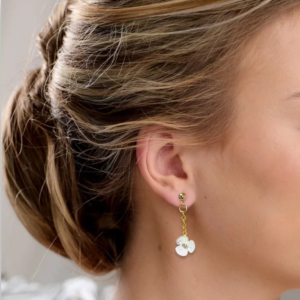 boucles d oreilles serenite perlee idéales pour la mariée ou les invitées de mariage