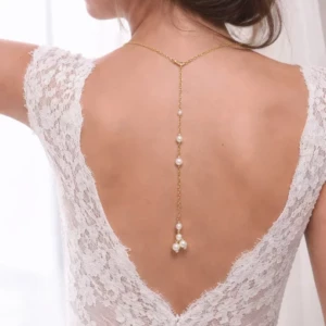 dos robe mariee dentelle bijoux de dos perles or