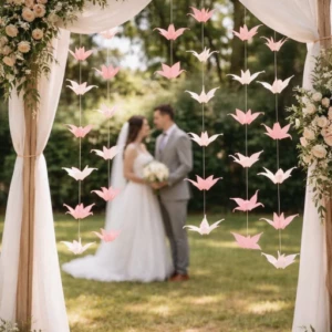 mini_Arche de mariage et grues en origami(1)