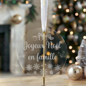 boule de noel joyeux noel en famille