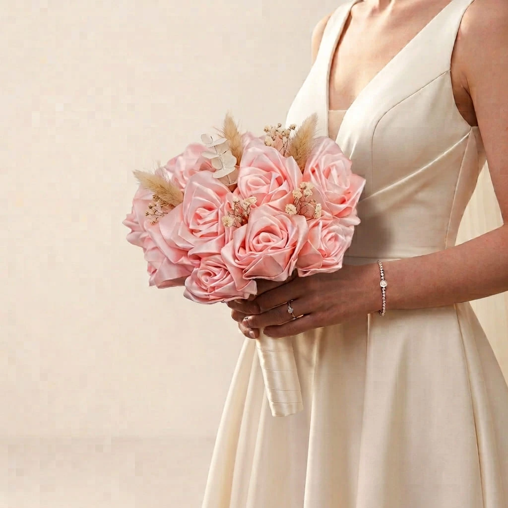 bouquet-de-mariee-roses-en-satin-et-fleurs-sechees bouquet-de-mariee-roses-en-satin-et-fleurs-sechees