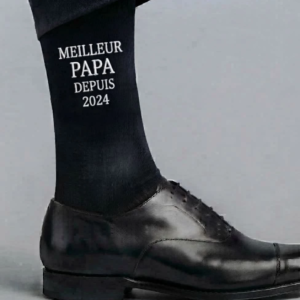 paire de chaussettes personnalisees super papa idee cadeau
